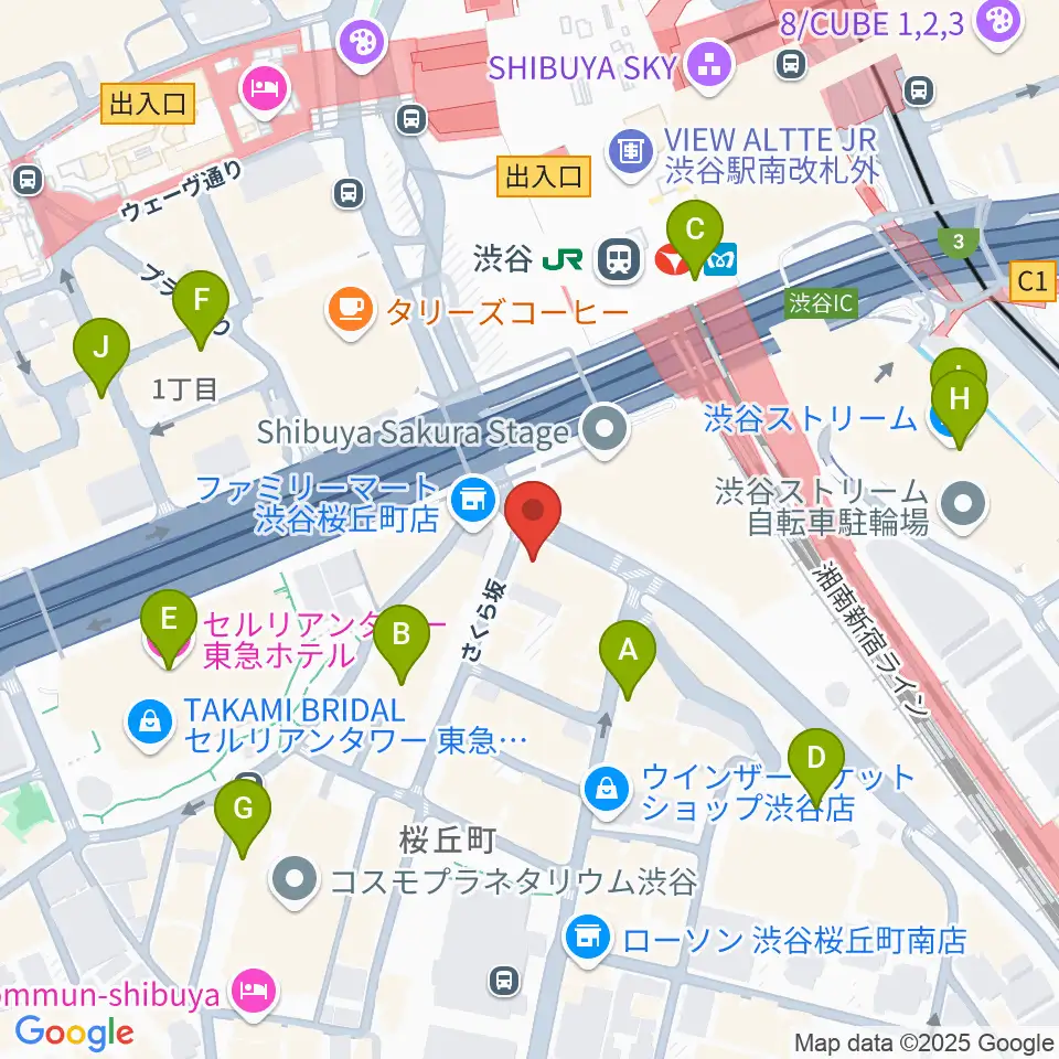 ハートマンヴィンテージギターズ周辺のホテル一覧地図