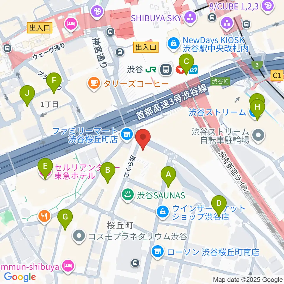ハートマンヴィンテージギターズ周辺のホテル一覧地図