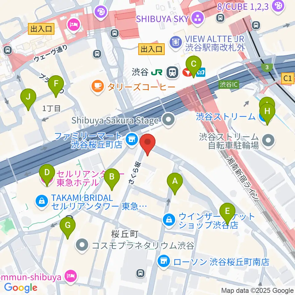 イケベ楽器店ベースコレクション周辺のホテル一覧地図
