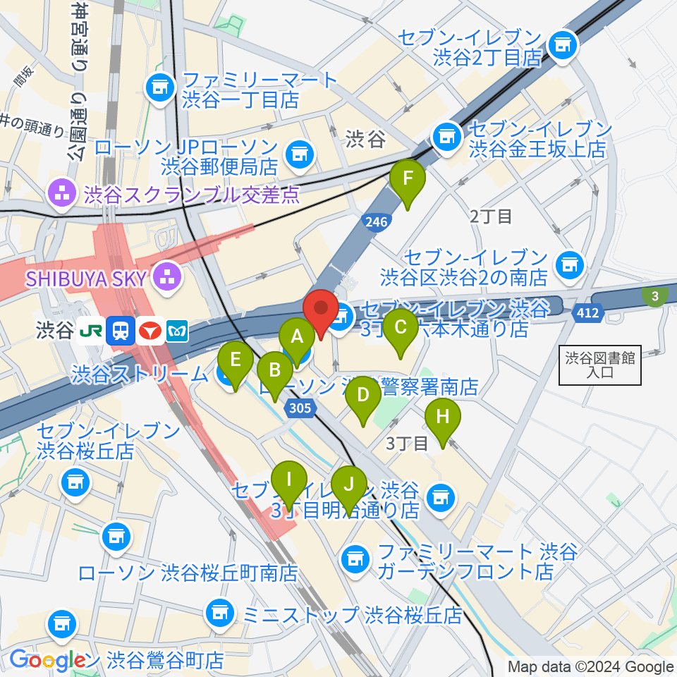 イケベ楽器店ウインドブロス周辺のホテル一覧地図