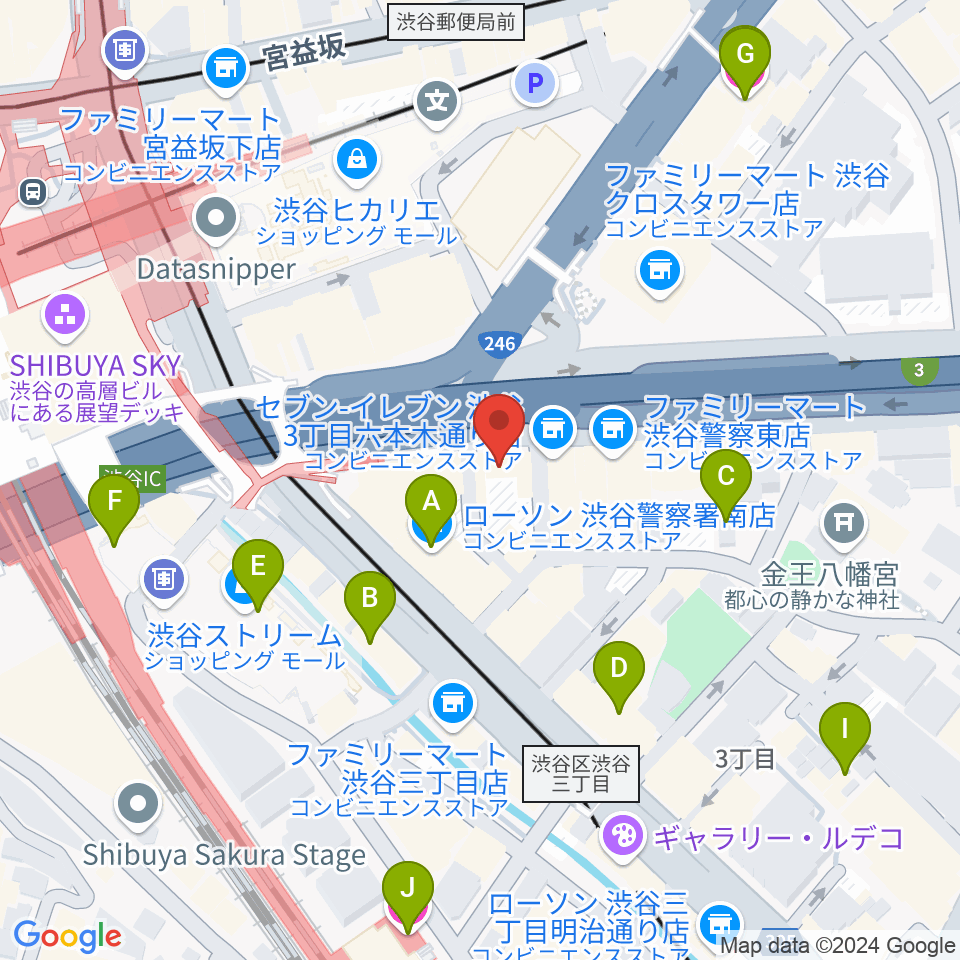 イケベ楽器店ウインドブロス周辺のホテル一覧地図