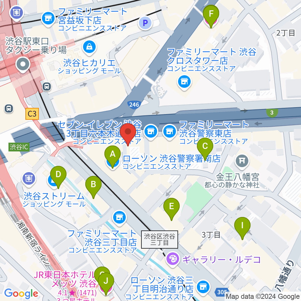 イケベ楽器店トランペットステーション周辺のホテル一覧地図