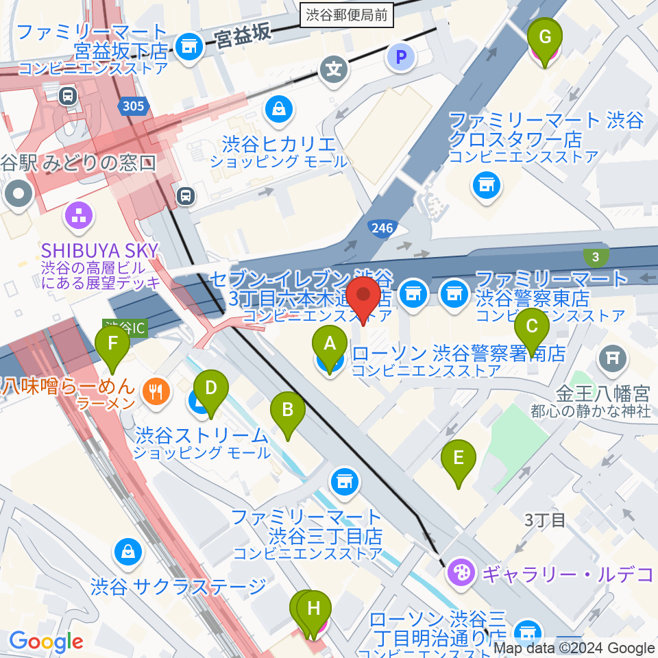 イケベ楽器店トランペットステーション周辺のホテル一覧地図