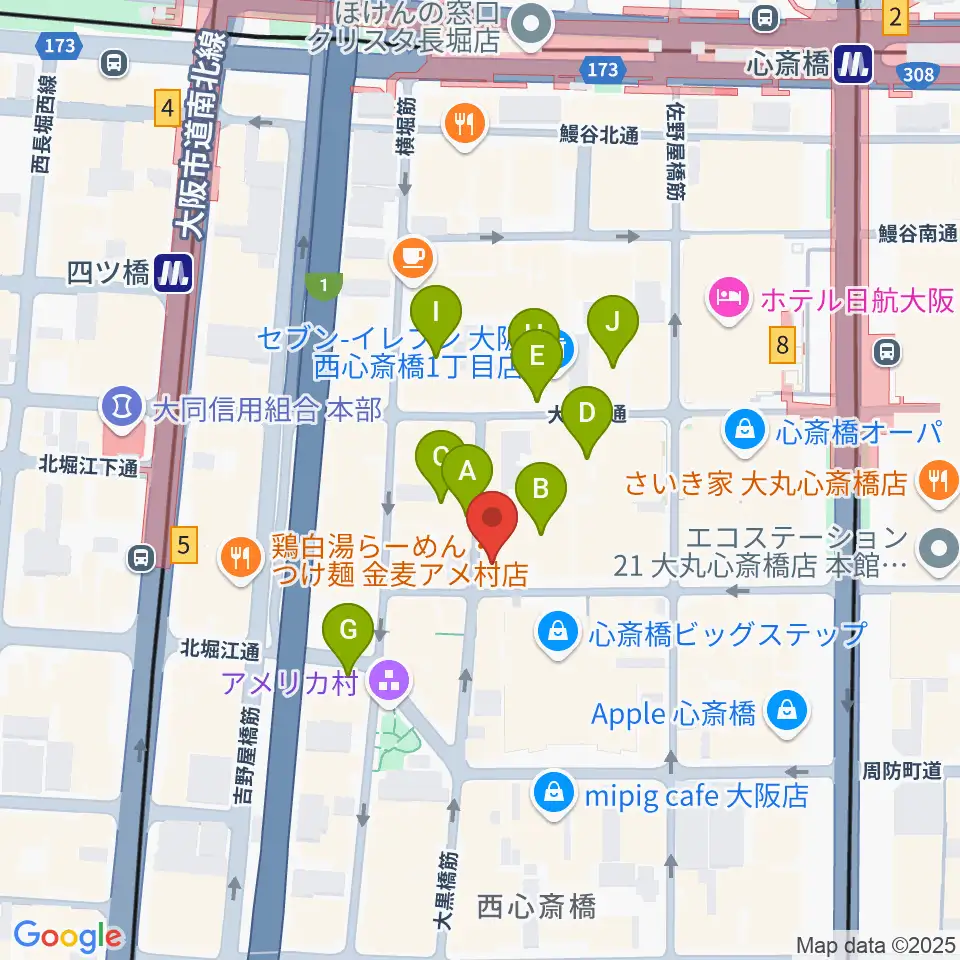 イケベ楽器店プレミアムギターズ周辺のホテル一覧地図