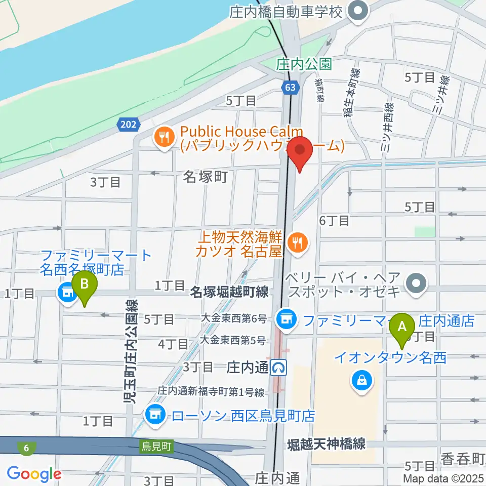 和楽器山本周辺のホテル一覧地図