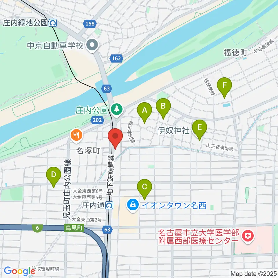 和楽器山本周辺のホテル一覧地図