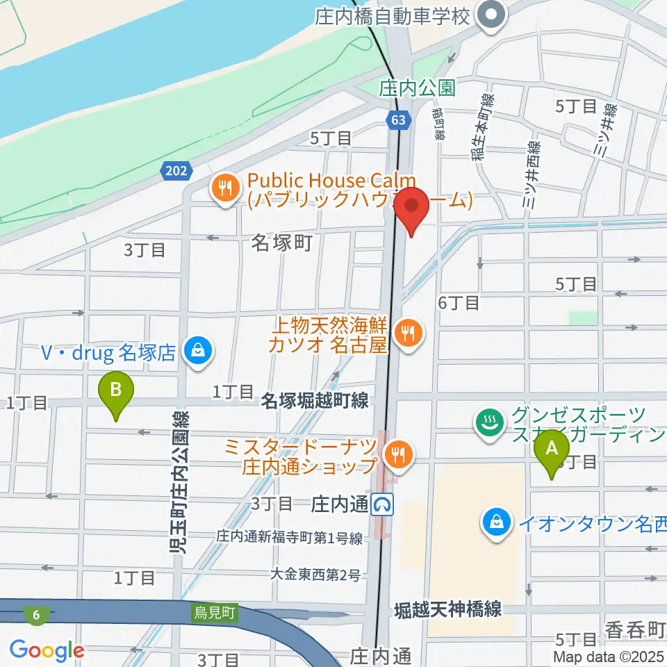 和楽器山本周辺のホテル一覧地図