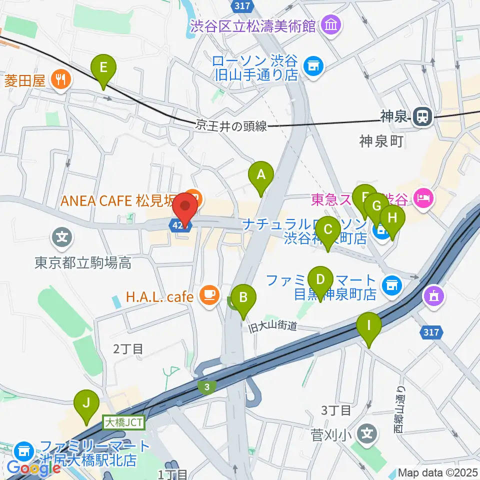 STUDIO SEEZE周辺のホテル一覧地図