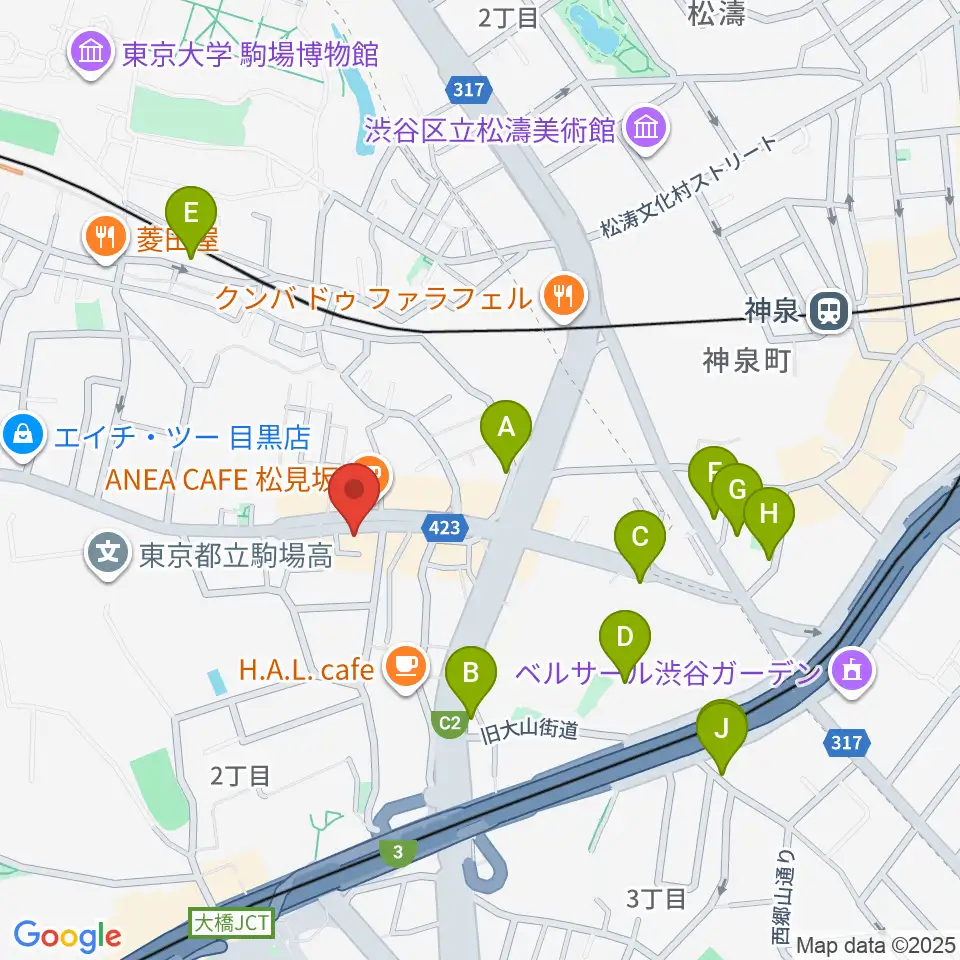 STUDIO SEEZE周辺のホテル一覧地図