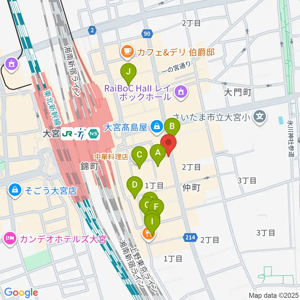 クレアーレ大宮周辺のホテル一覧地図
