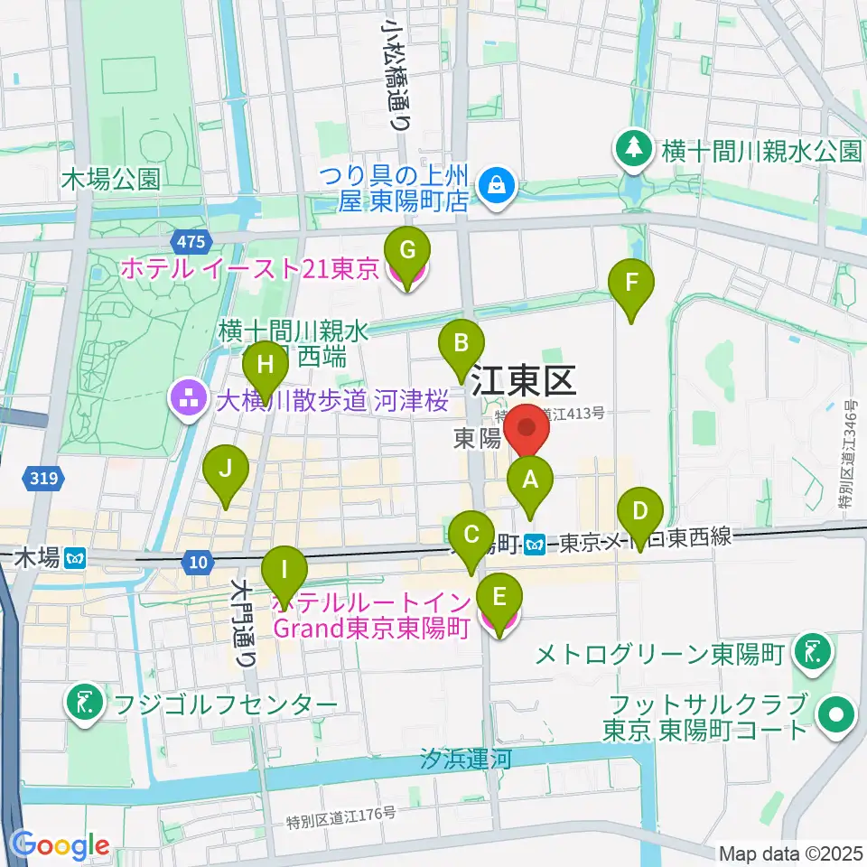 ビュッフェ・クランポン・ジャパン周辺のホテル一覧地図