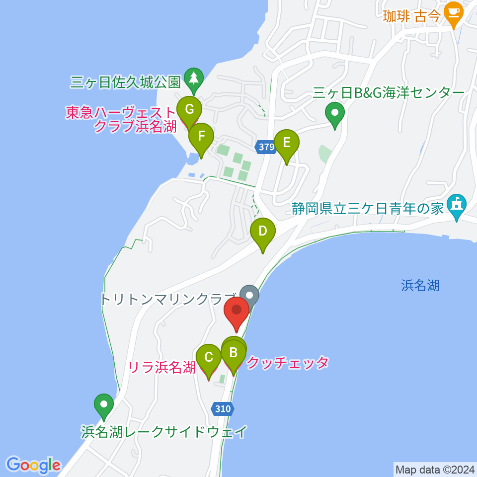 浜名湖WATTS周辺のホテル一覧地図