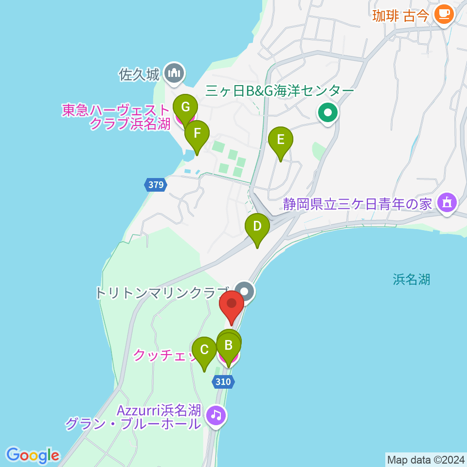 浜名湖WATTS周辺のホテル一覧地図