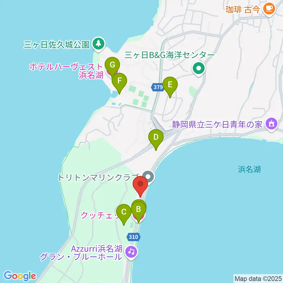 浜名湖WATTS周辺のホテル一覧地図