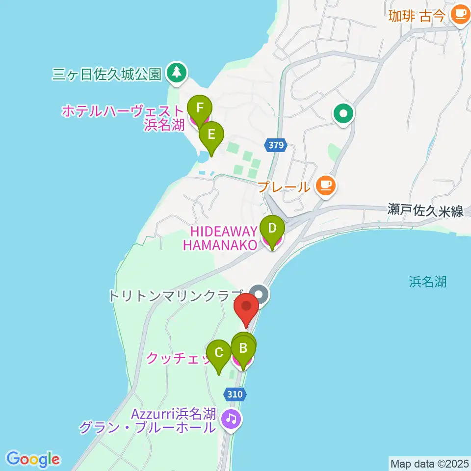 浜名湖WATTS周辺のホテル一覧地図
