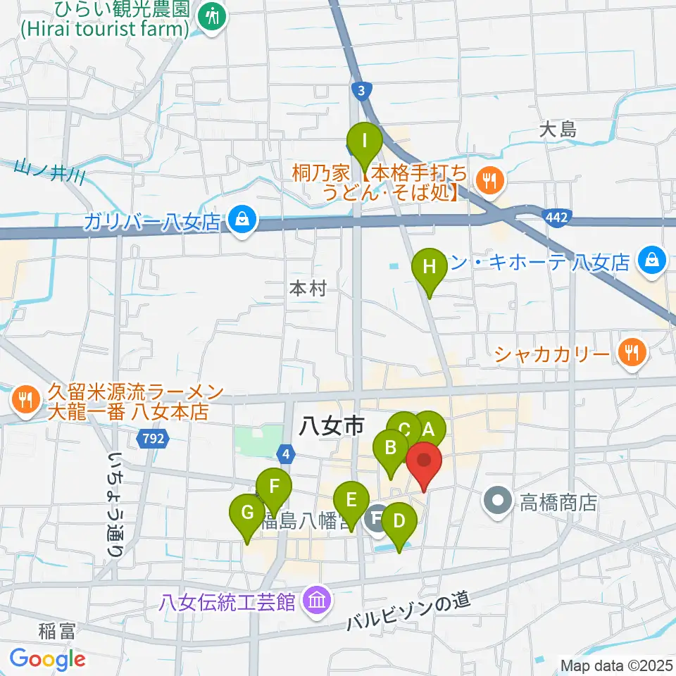志げとみ楽器店周辺のホテル一覧地図