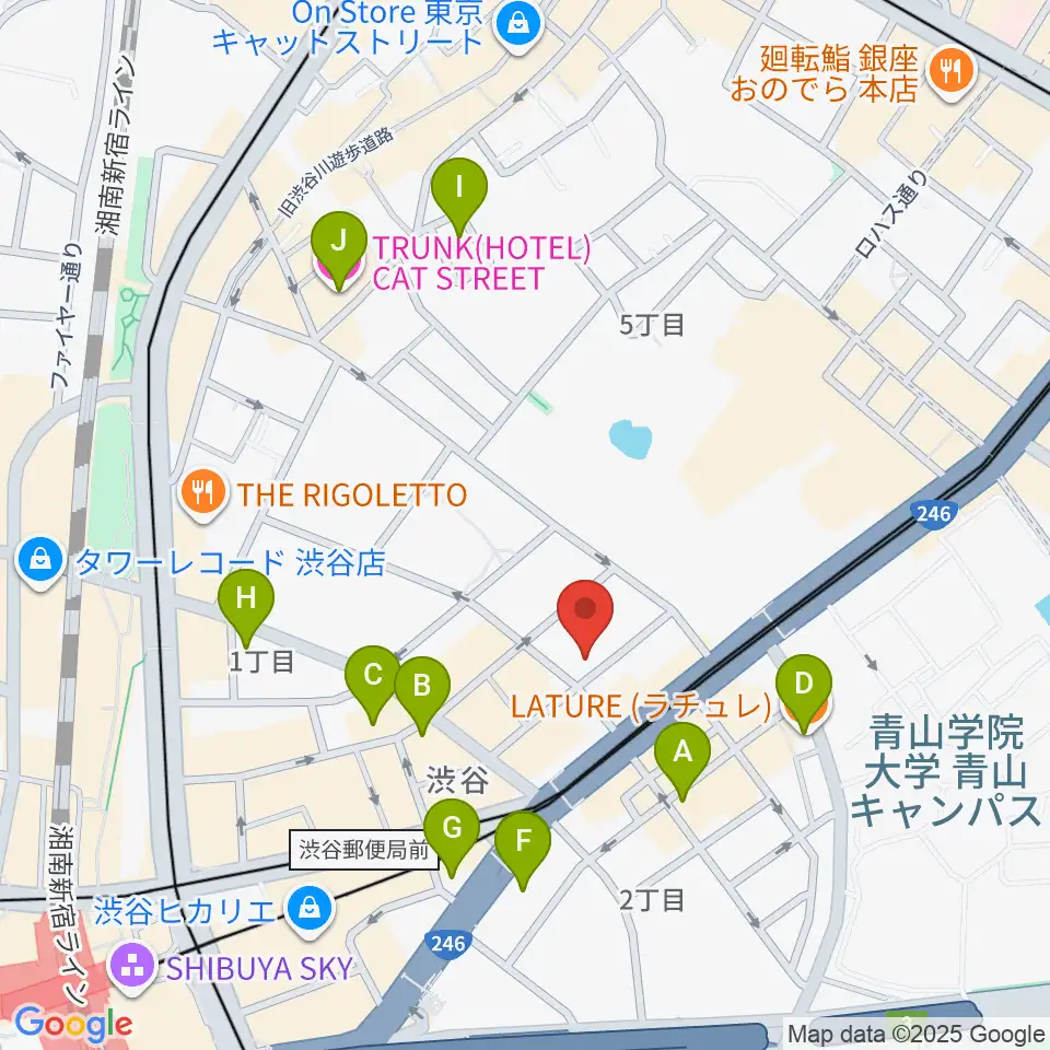 l'atelier by apc周辺のホテル一覧地図