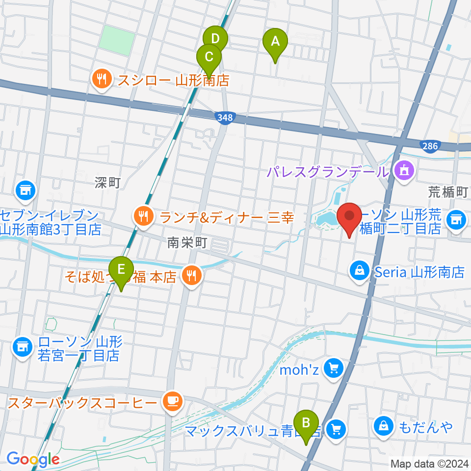 彩雲弦楽器工房周辺のホテル一覧地図