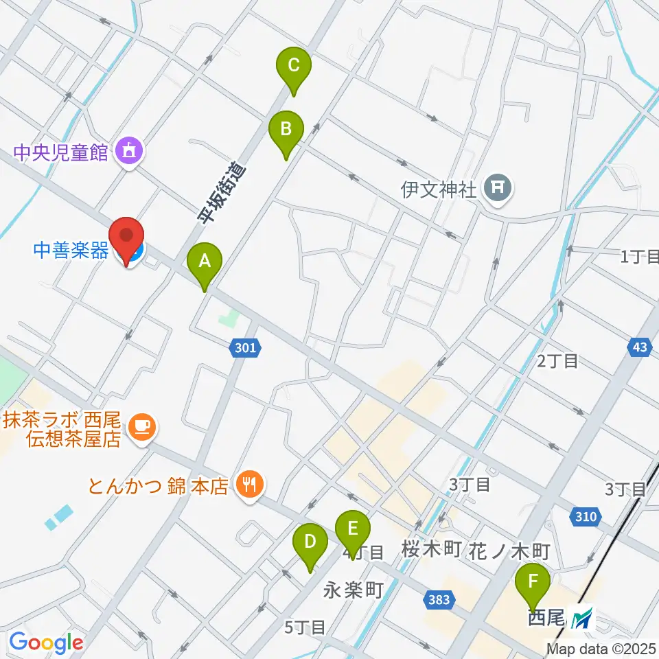 中善ミュージック&アートスクール周辺のホテル一覧地図
