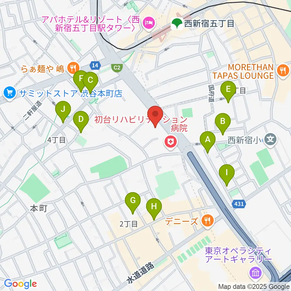 香野弦楽器周辺のホテル一覧地図