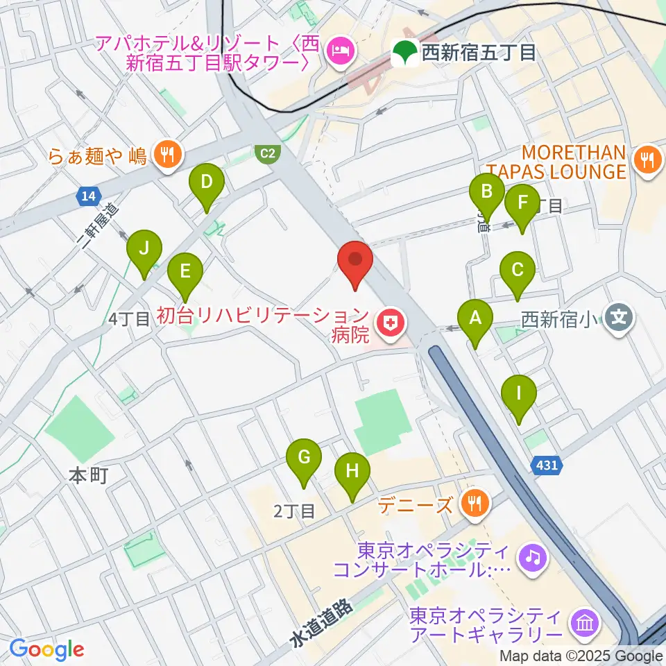 香野弦楽器周辺のホテル一覧地図
