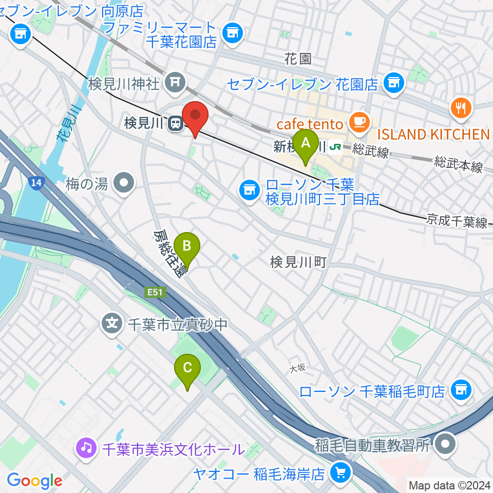 三味線駒吉周辺のホテル一覧地図