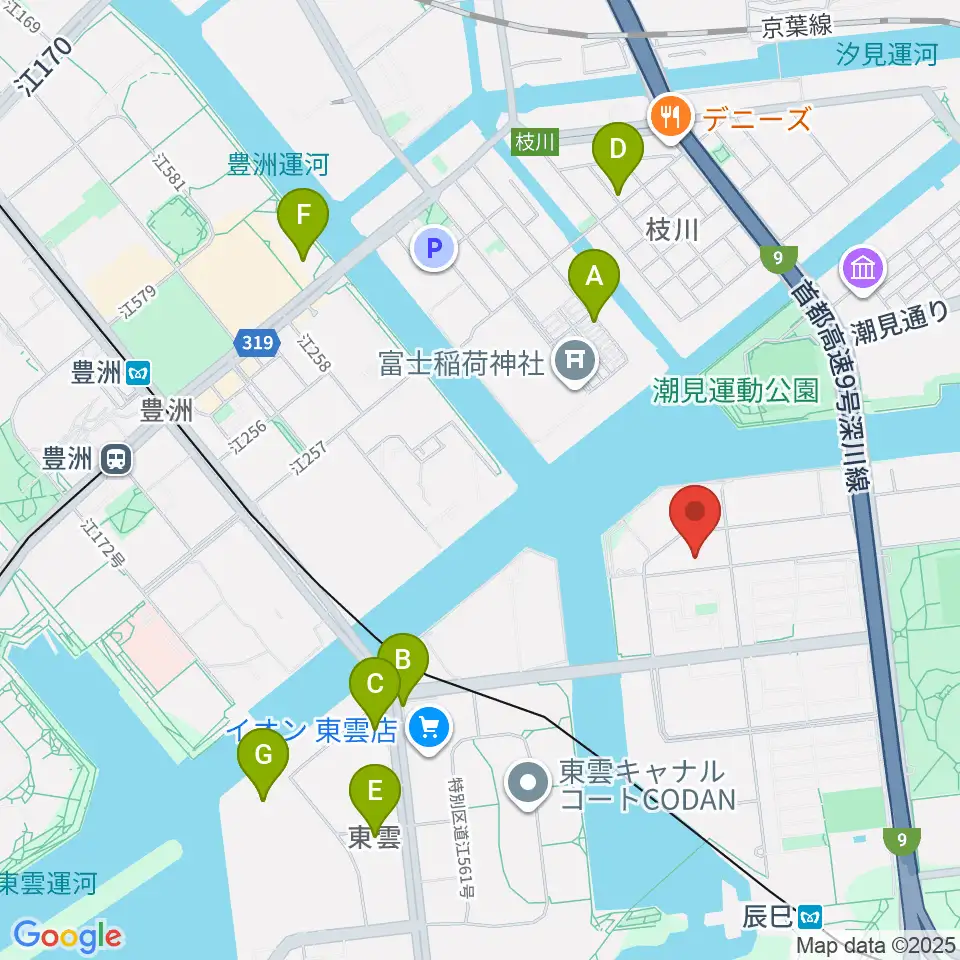 辰巳の森リトミック・ピアノ教室周辺のホテル一覧地図
