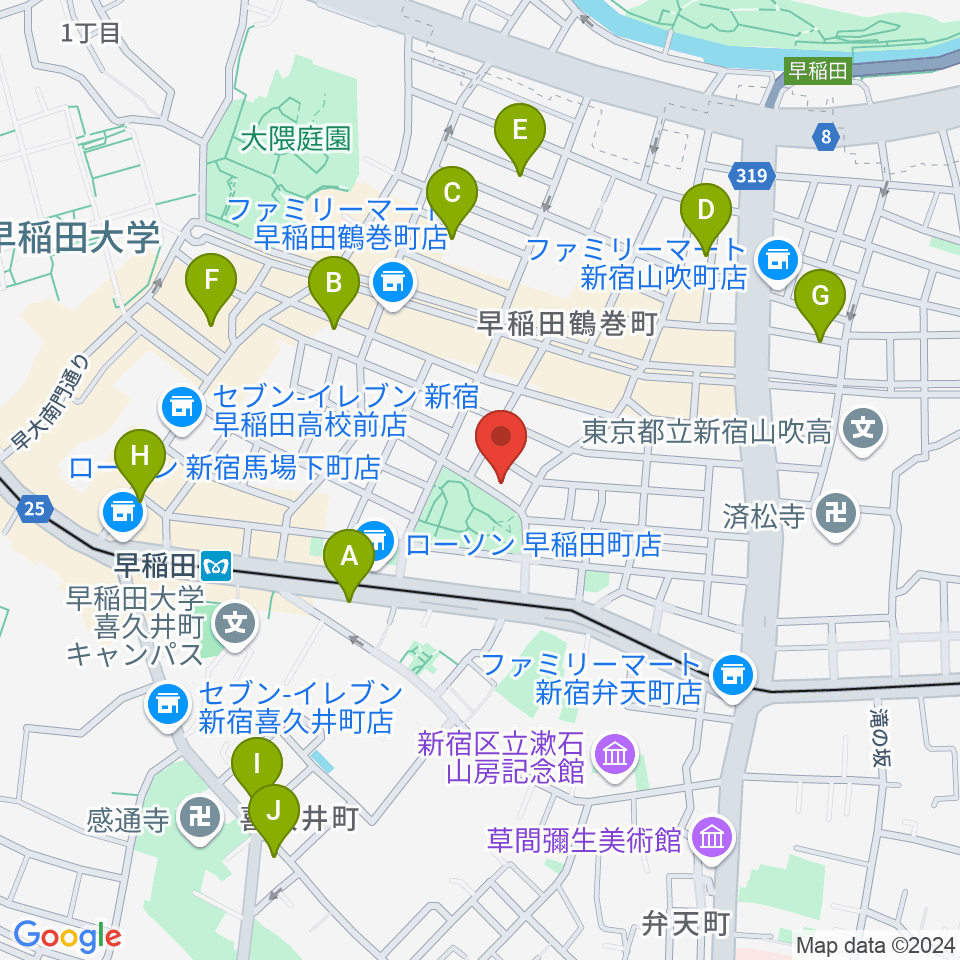 TOKYO麻布ミュージックセンター 新宿教室周辺のホテル一覧地図