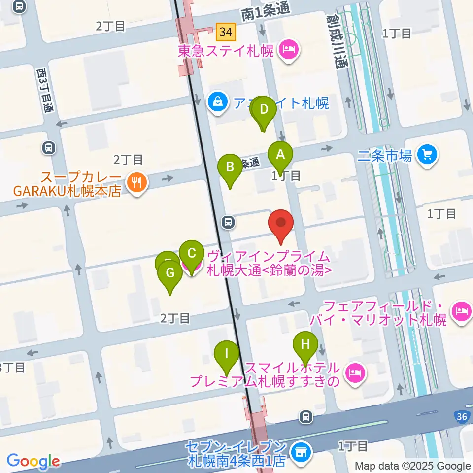 BIGBOSS札幌周辺のホテル一覧地図