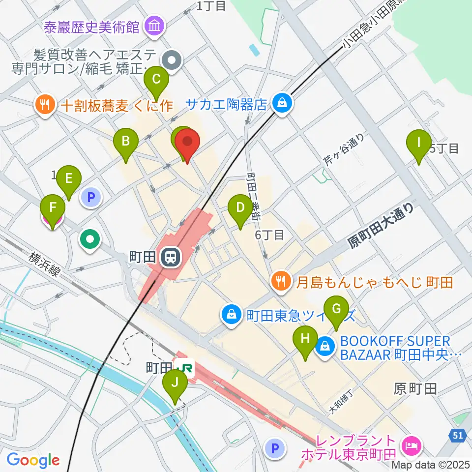 シアーミュージック町田校周辺のホテル一覧地図