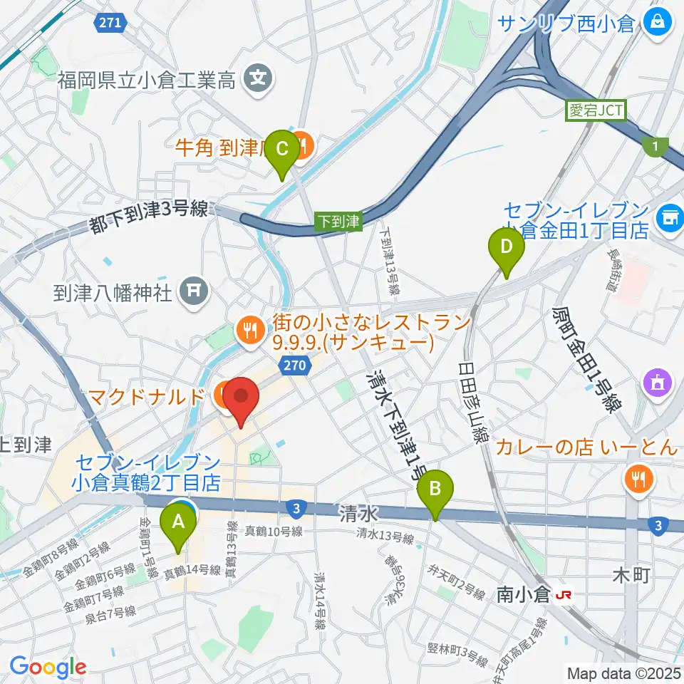 スズキ・メソード北九州 ヴァイオリン教室周辺のホテル一覧地図