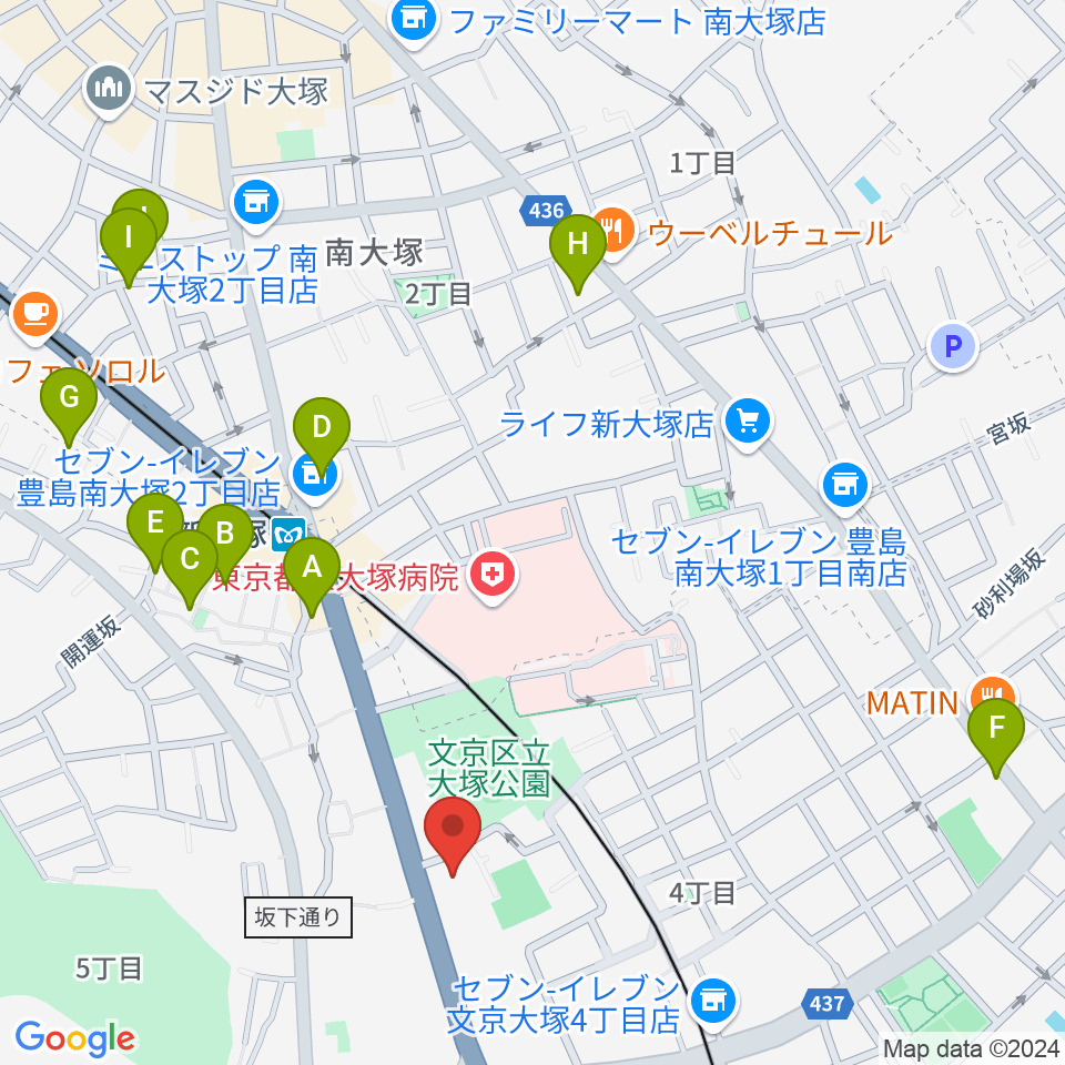 東邦音楽学校周辺のホテル一覧地図