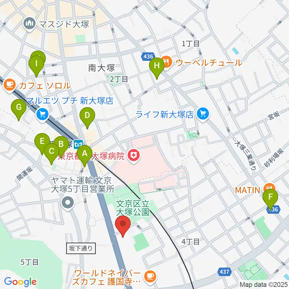 東邦音楽学校周辺のホテル一覧地図