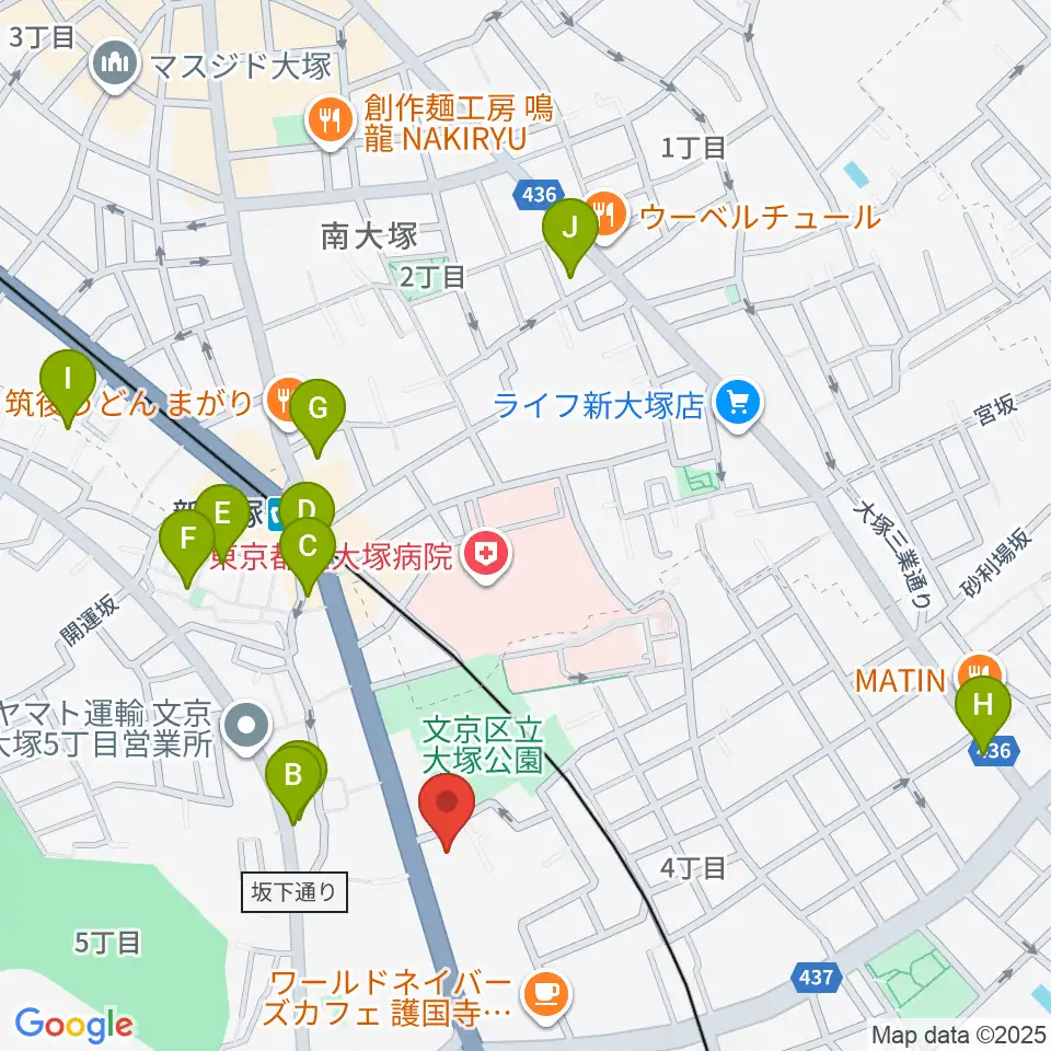 東邦音楽学校周辺のホテル一覧地図