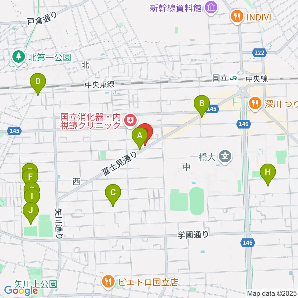スズキ・メソード国立教室周辺のホテル一覧地図