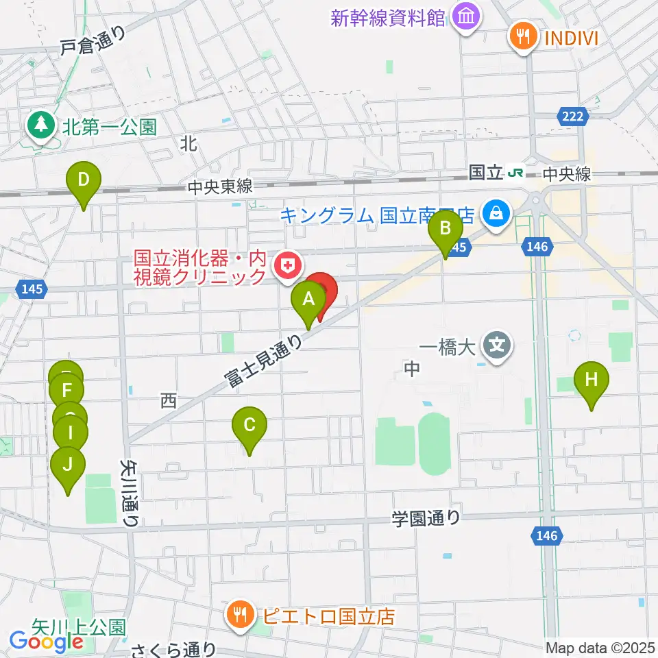 スズキ・メソード国立教室周辺のホテル一覧地図