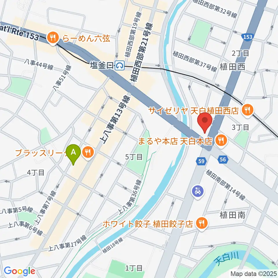 第一楽器 植田店周辺のホテル一覧地図