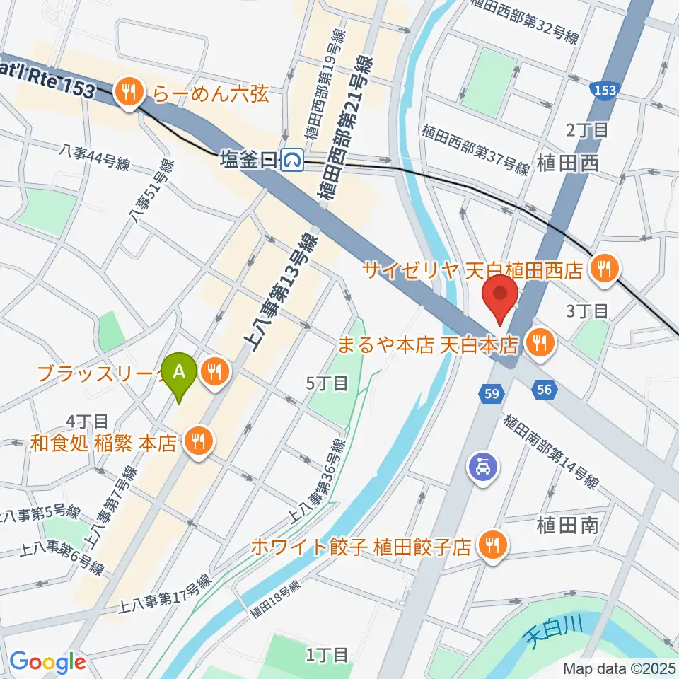 第一楽器 植田店周辺のホテル一覧地図