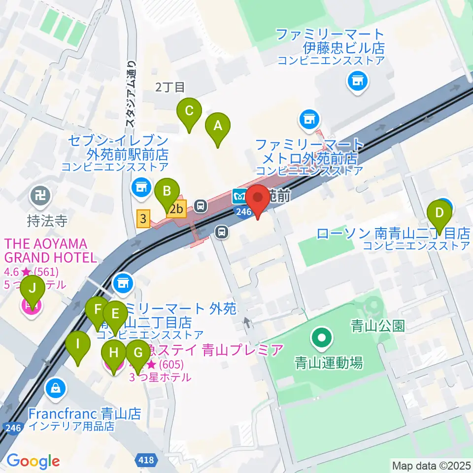 ココデシカ周辺のホテル一覧地図