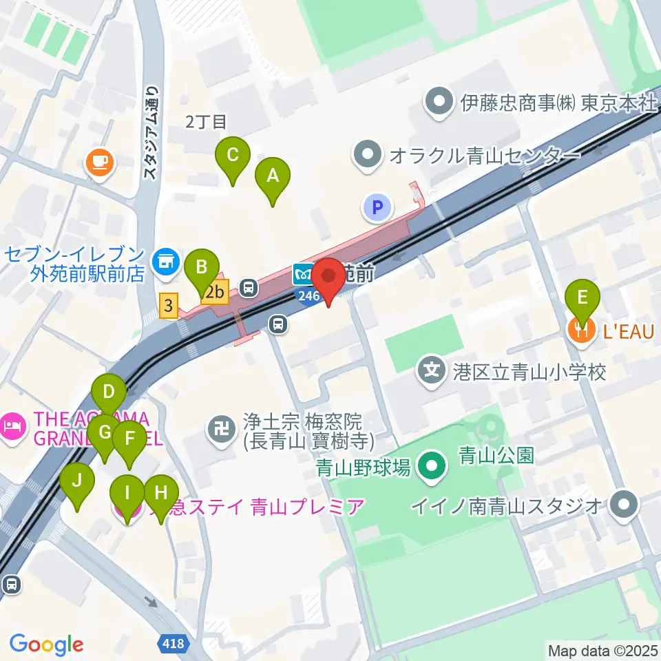 ココデシカ周辺のホテル一覧地図