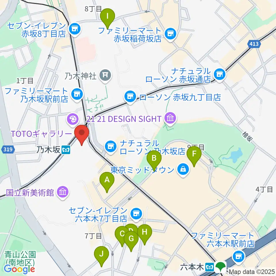 MONSTER STUDIO 乃木坂周辺のホテル一覧地図