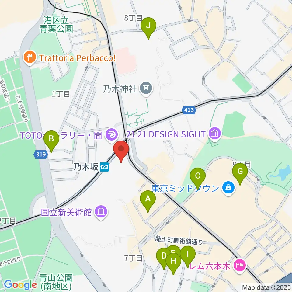 MONSTER STUDIO 乃木坂周辺のホテル一覧地図