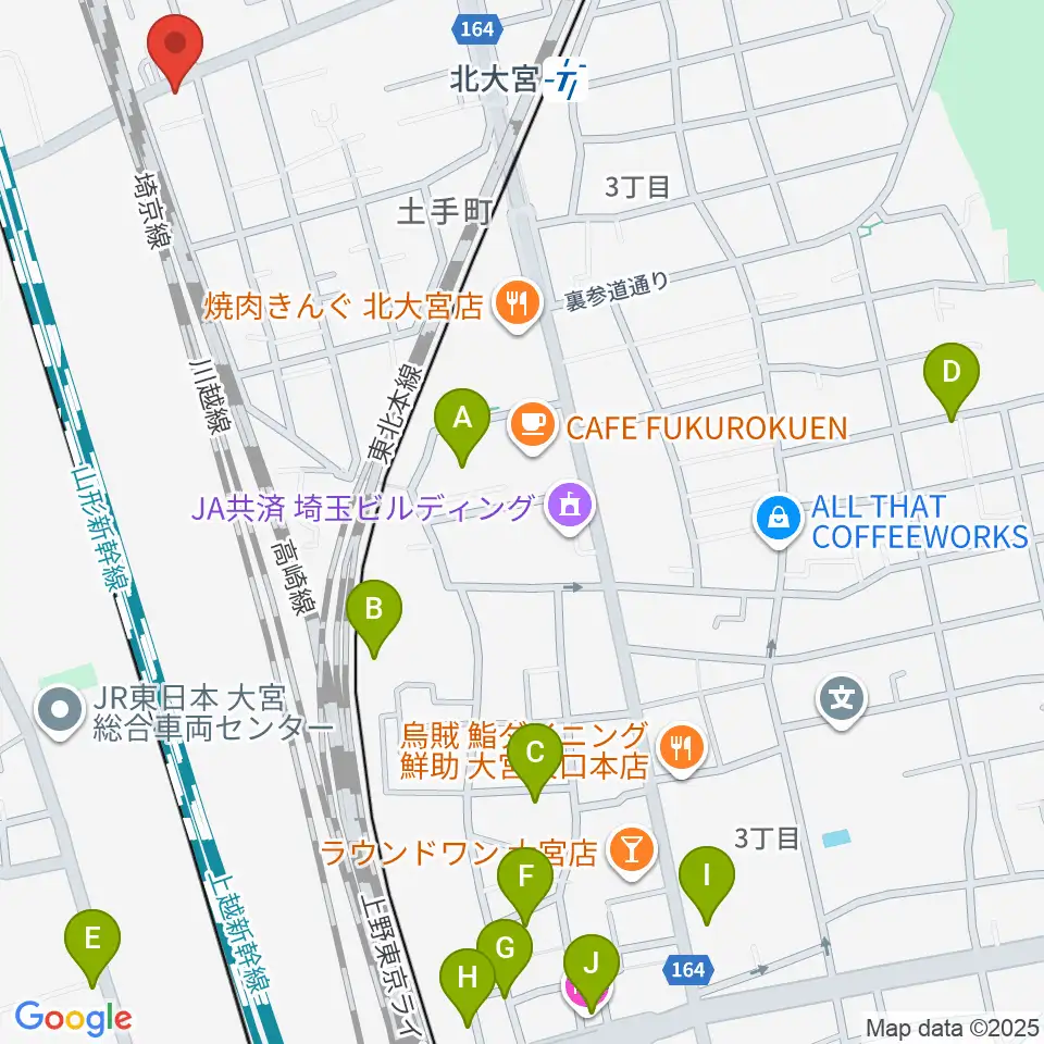 パンダスタジオさいたま周辺のホテル一覧地図