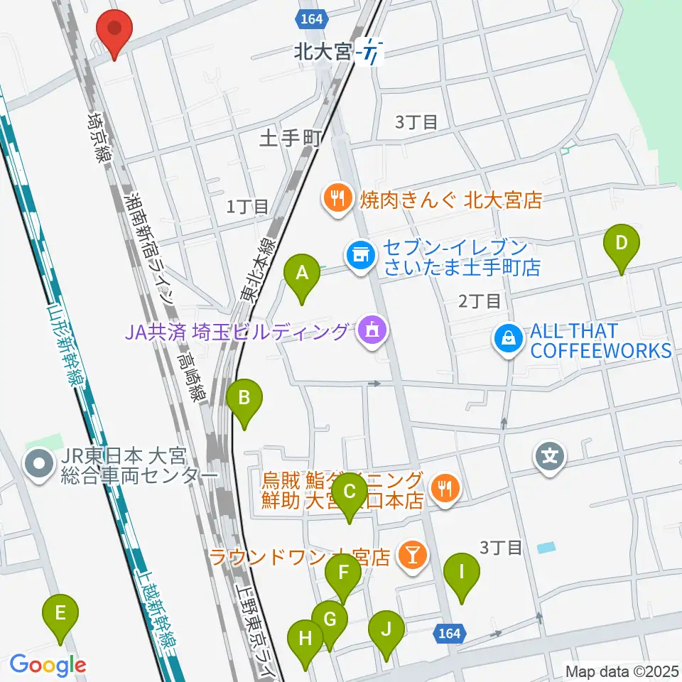 パンダスタジオさいたま周辺のホテル一覧地図