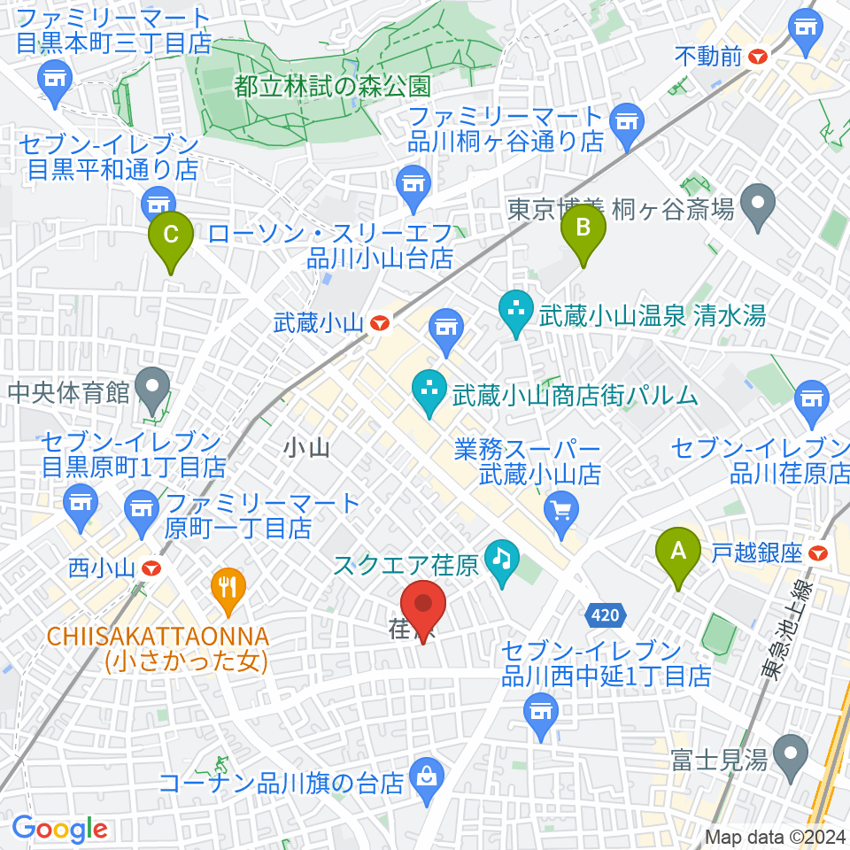 スタジオエルヴール周辺のホテル一覧地図