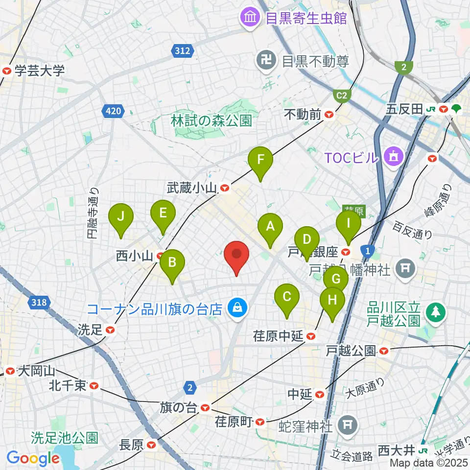スタジオエルヴール周辺のホテル一覧地図