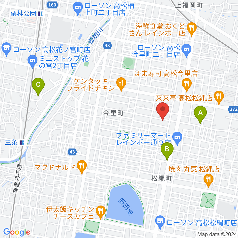 M-studio周辺のホテル一覧地図