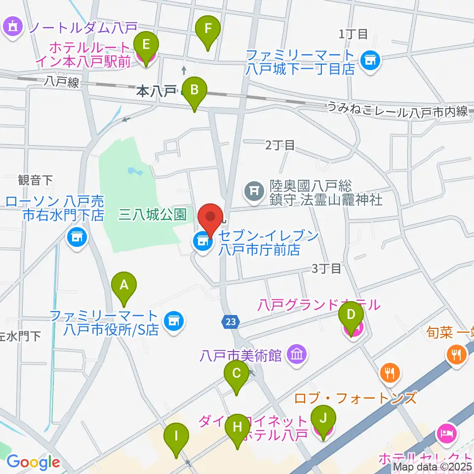 グルーヴィン楽器周辺のホテル一覧地図