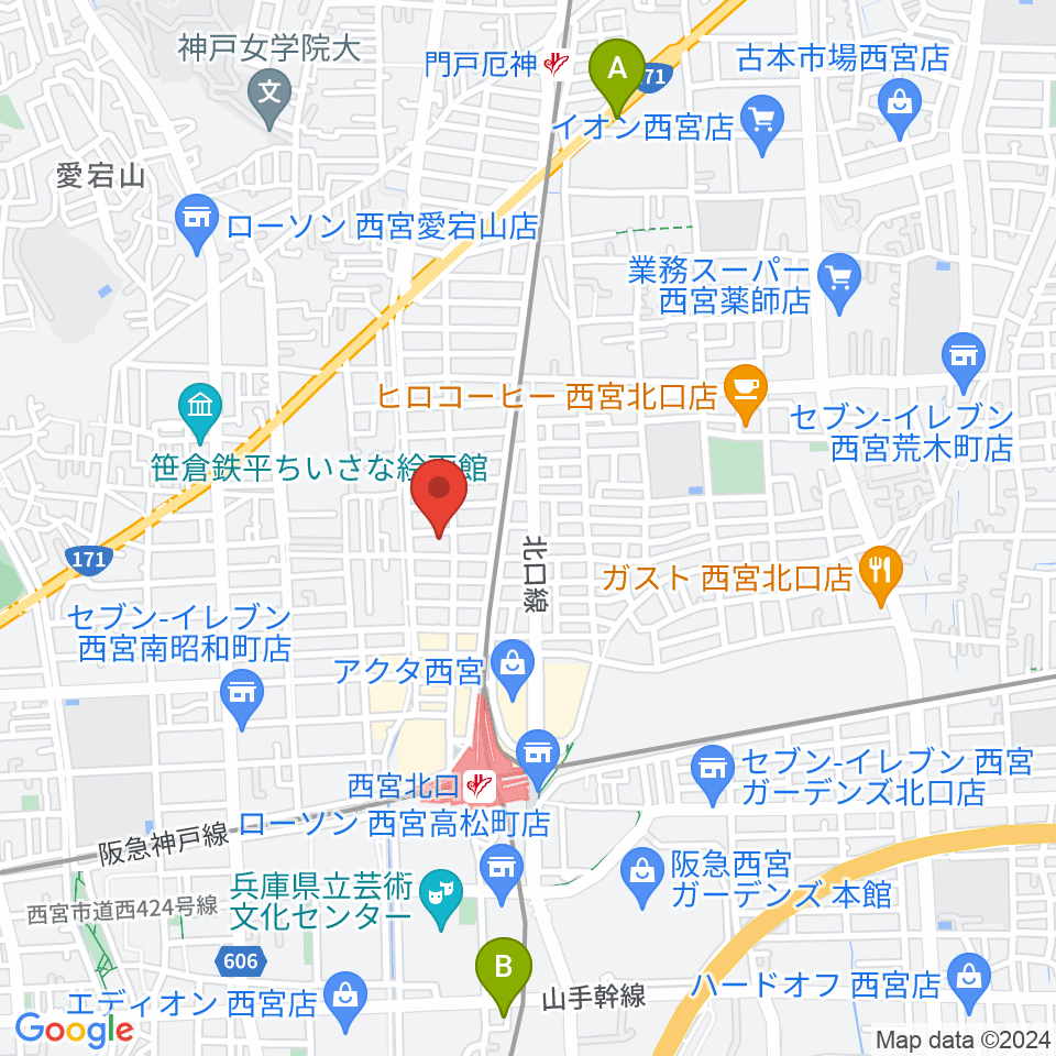 フェリーチェ音楽院周辺のホテル一覧地図