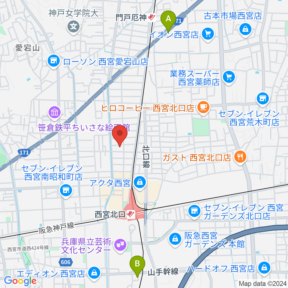 フェリーチェ音楽院周辺のホテル一覧地図